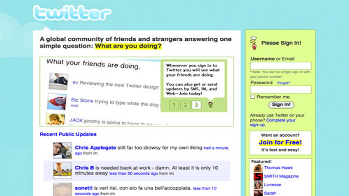 There were only 16,000 Twitter accounts by the end of 2006  