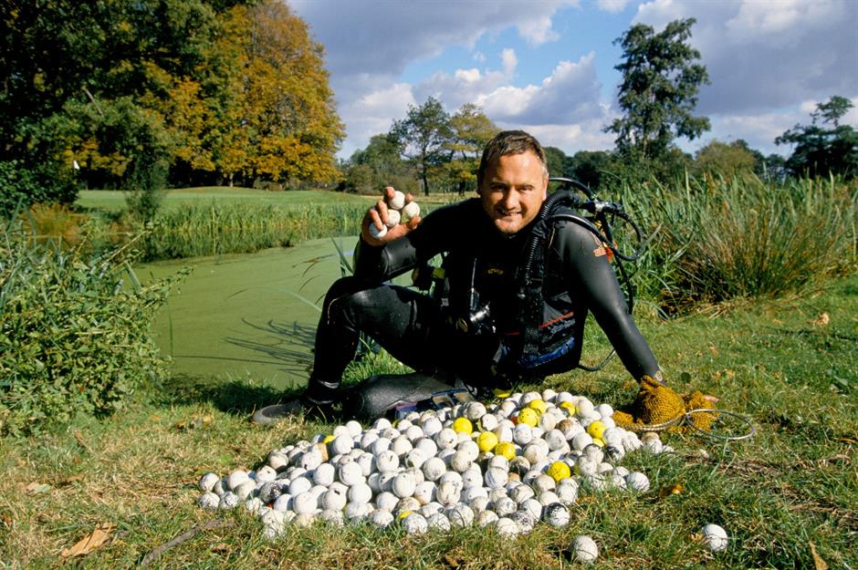 Golf ball diver: up to $100,000 (£73k) per year