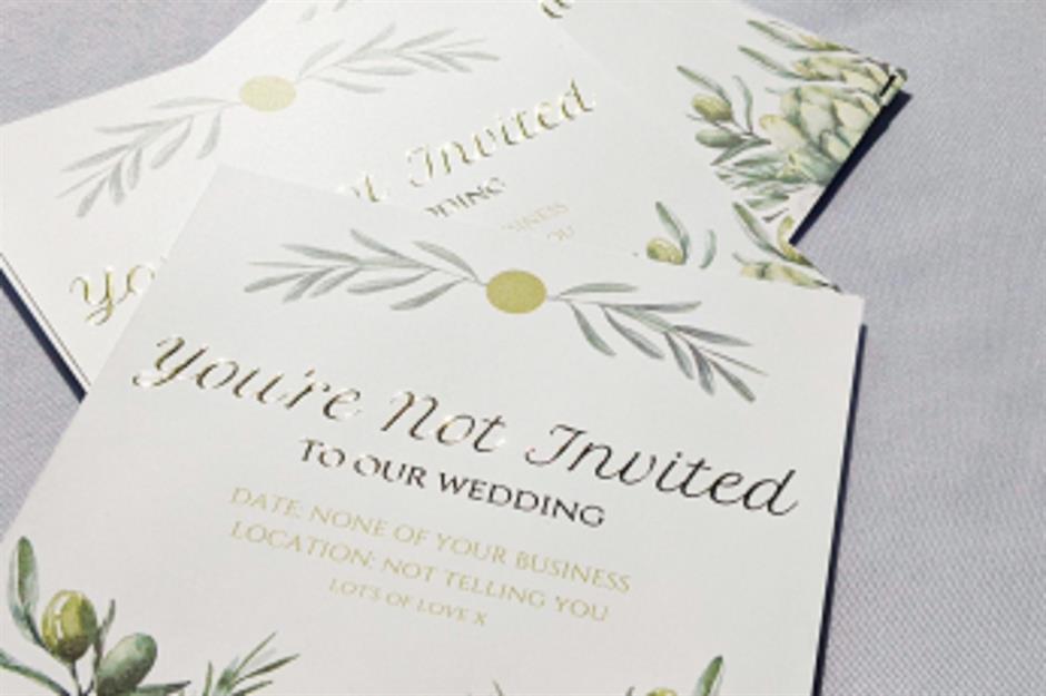 Hitched.co.uk launch wedding 'un-invitations'