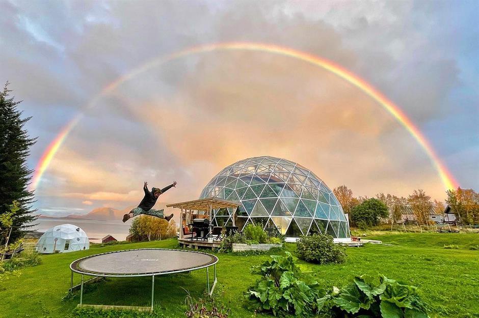 Step inside this glass dome under the Northern Lights