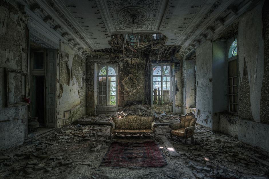 inside abandoned castle