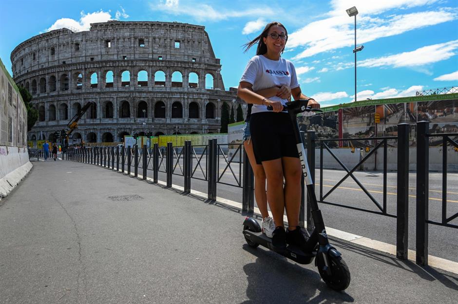 Rome, Italy: Streets invaded by scooters