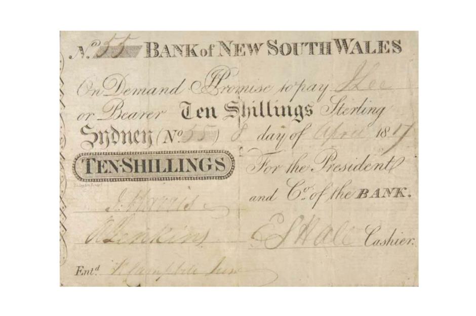 Australia 1817 First Banknote – $252,000 (£202k)