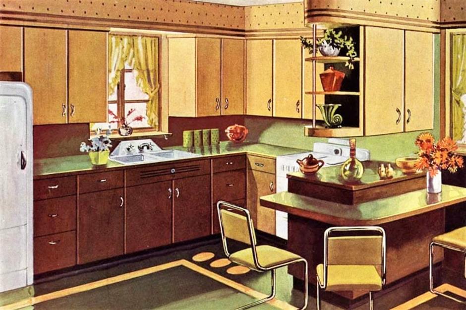 Built-in cutting boards and trivets that protect your kitchen countertop,  1970s style - Retro Renovation