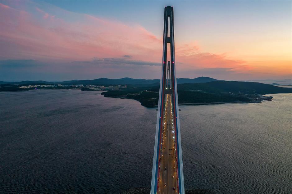 Russky Bridge, Vladivostok, Russia: $1.5 billion (£1.2bn)