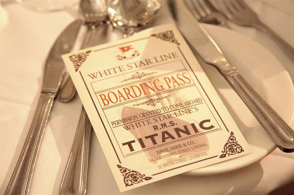 Titanic Boarding Pass and First Class Ticket White Star Lines 