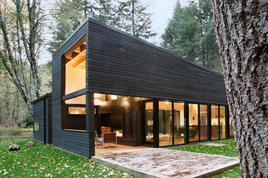 Durable Black Cedar House