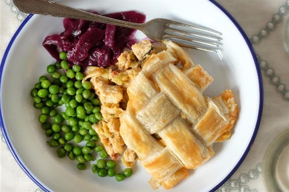 Cheesy lattice pie