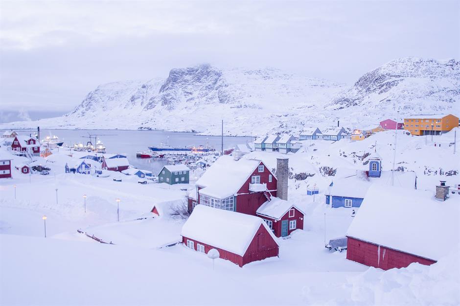 Frozen town, Sisimiut, Greenland