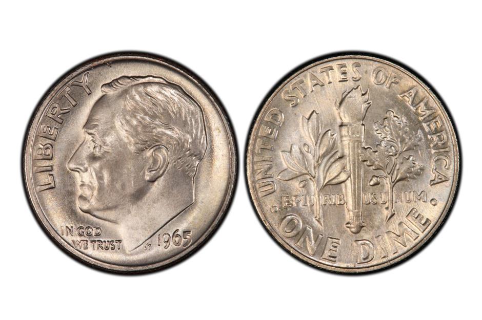 1965 silver dime 