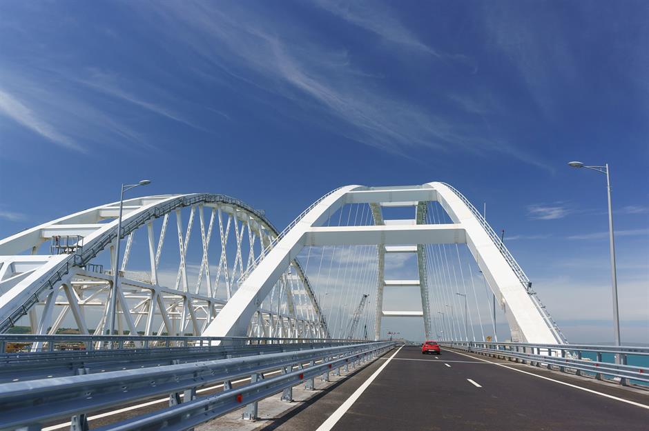 Kerch Strait bridge, Russia/Ukraine: $3.7 billion (£2.8bn)