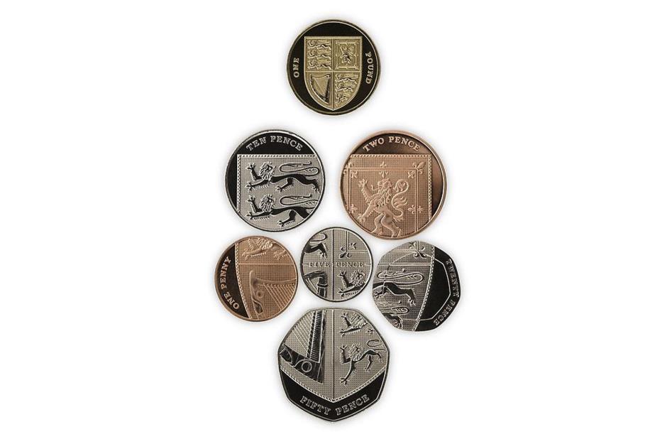 UK coins can be combined to reveal a secret shield design 