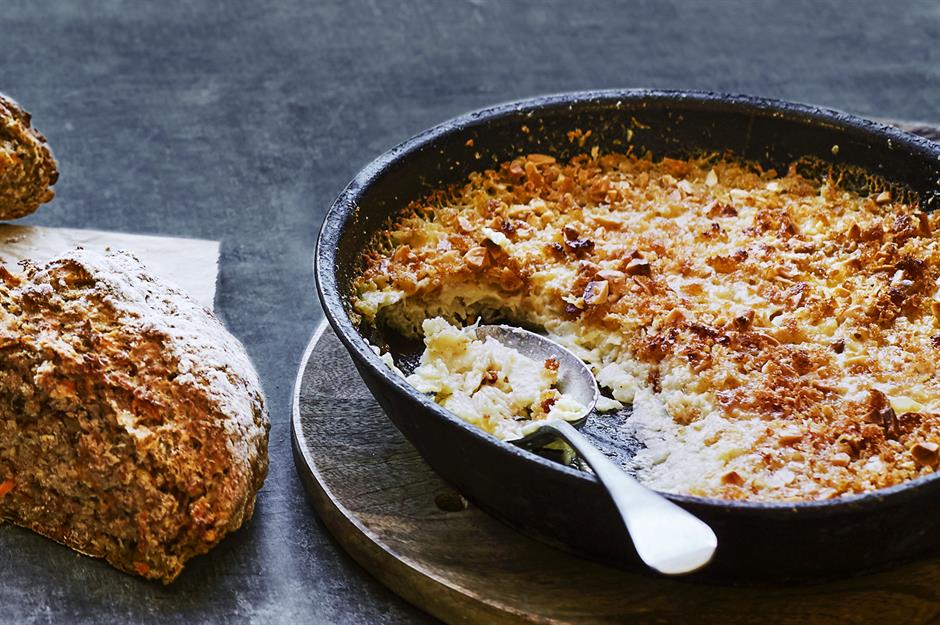 Sides: parsnip and hazelnut gratin