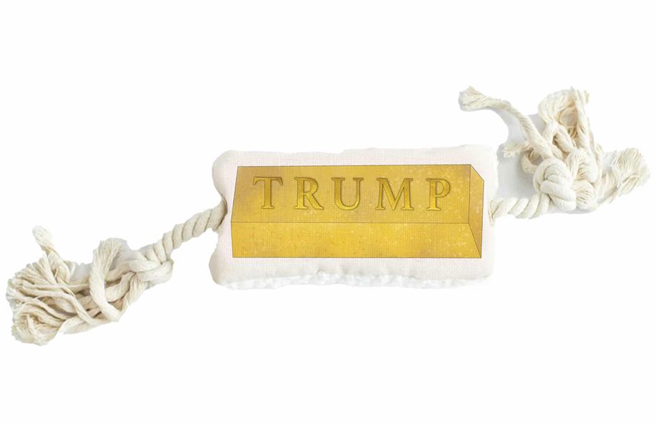 Trump gold bar pet toy