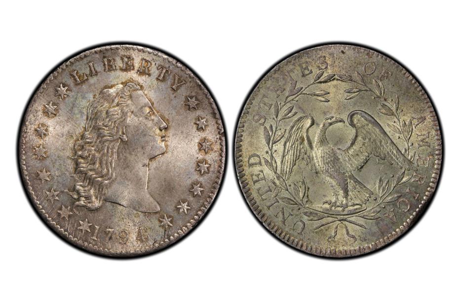 1794 'Lord St. Oswald' Flowing Hair Dollar, USA: $4,993,750 (£4.1m)