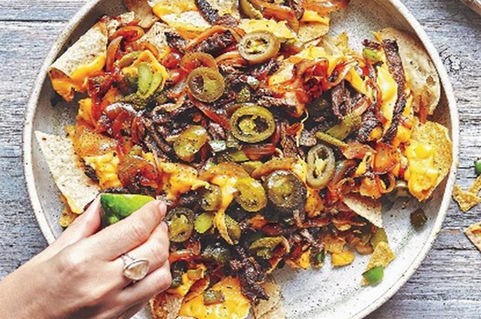 Philly steak nachos