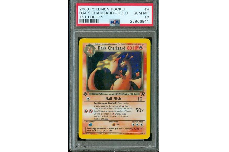 2000 – Pokemon Rocket First Edition Dark Charizard Trading Card: $1,000 (£737)