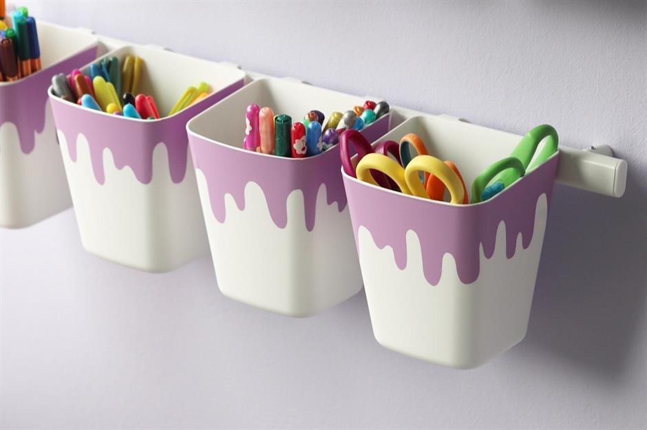 Jazz up plain IKEA pen pots