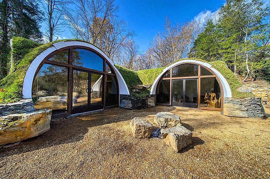 Modern hobbit home, Tennessee, USA