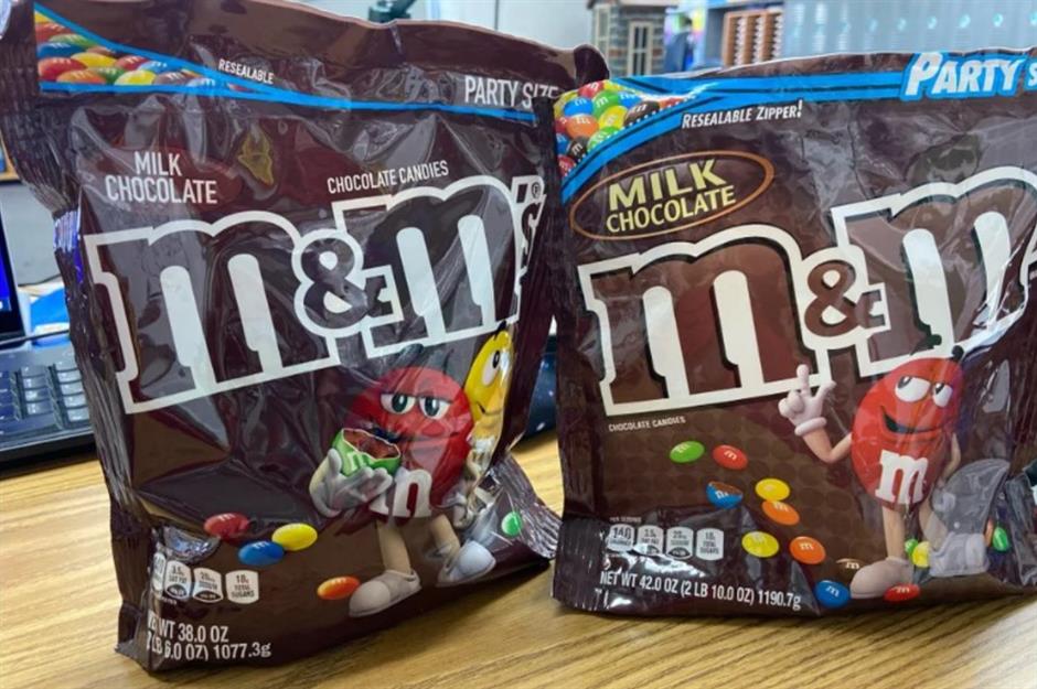 M&M's Red White & Blue Peanut Chocolate Candies Party Size, 42.0