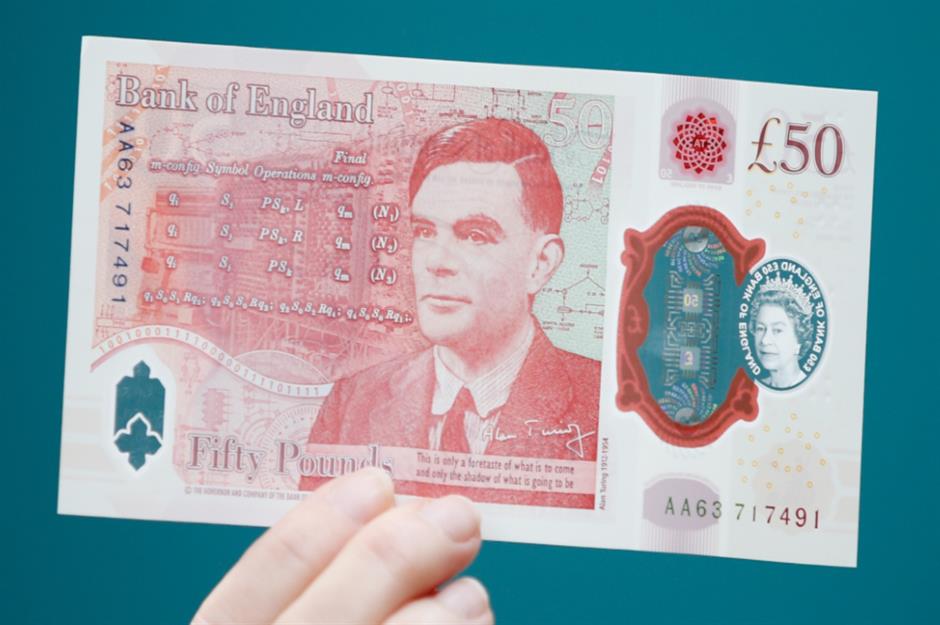 British pound: Alan Turing £50 note