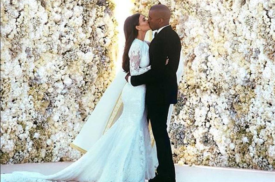 Kim Kardashian and Kanye West, $2.8 million (£1.7m)
