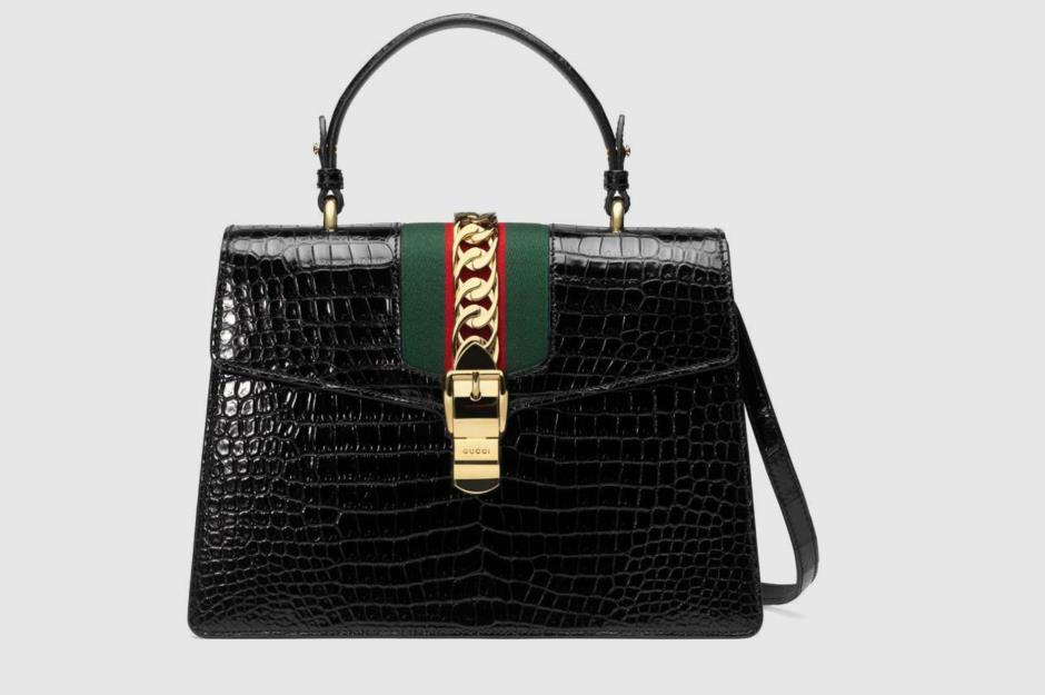 Gucci Sylvie medium crocodile top handle bag: $31,000 (£23.7k)