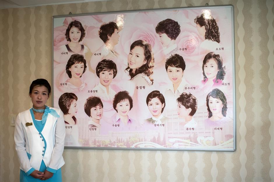 Hairstyles are strictly policed in North Korea 