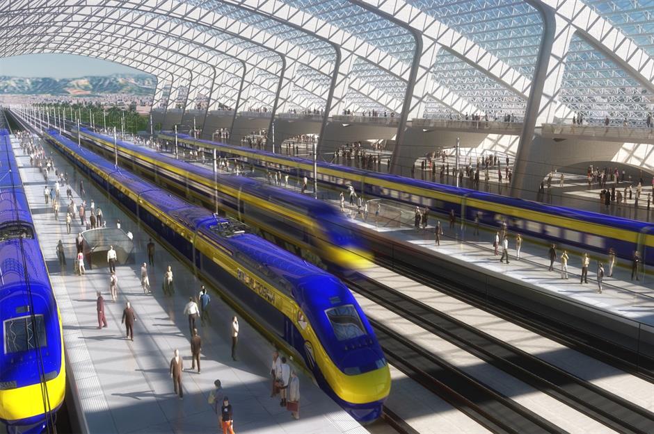 California High-Speed Rail, USA: four years late, over budget by $65 billion (£48bn)