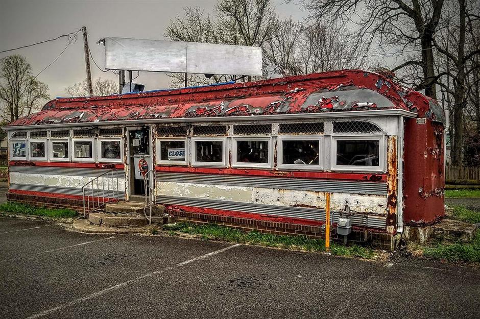 A diner which has been left to decay, USA