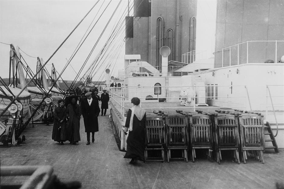 Second class: promenade deck chairs