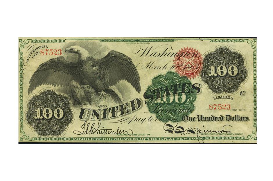 USA 1863 Spread Eagle $100 Bill – $305,500 (£245k)