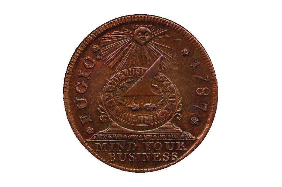 The motto on the first US coin was “Mind Your Business”
