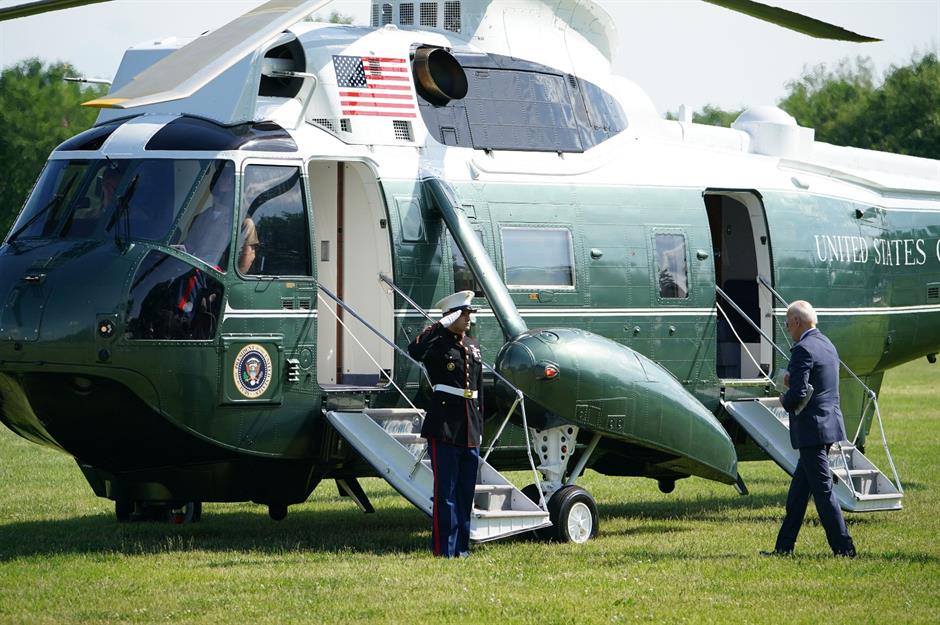 US President Joe Biden: Marine One