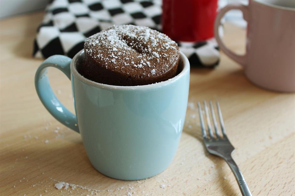 Make a mug cake in the office microwave