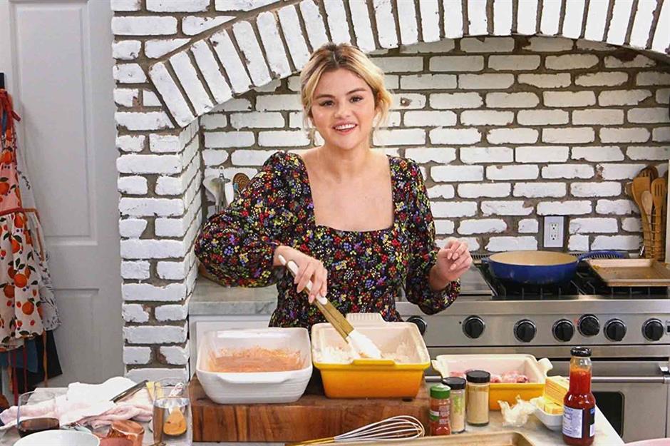 Selena Gomez's rustic Encino kitchen