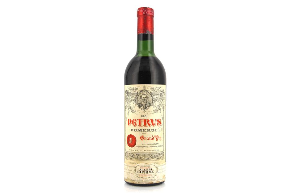 Château Pétrus 1961 red wine: $12,000 (£9.3k)