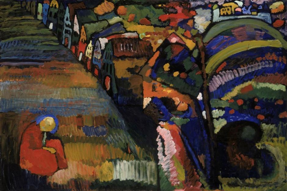 Painting with Houses by Wassily Kandinsky