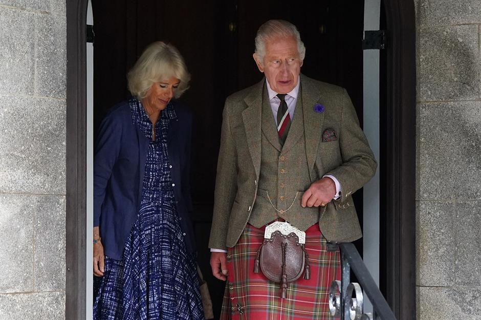 Kilts in the Royal Stuart Tartan Stock Photo - Alamy