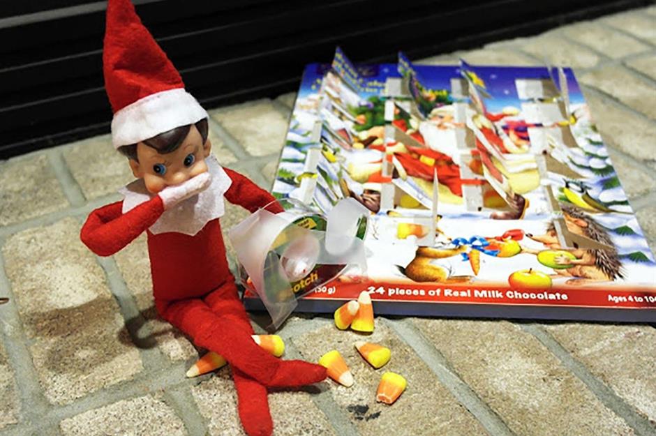 elf on the shelf advent calendar ideas