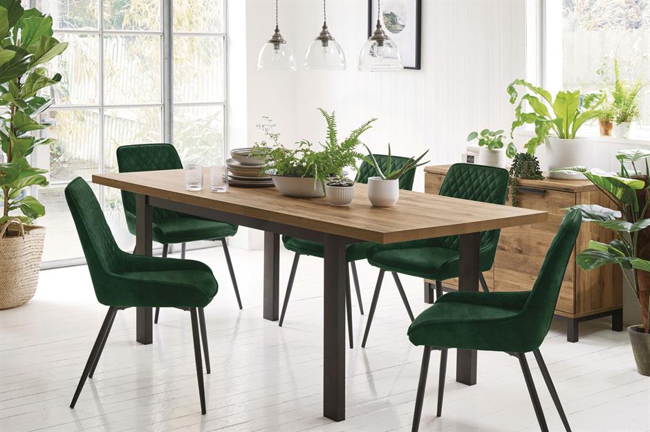 Hunter Green Color Dining Room Chairs