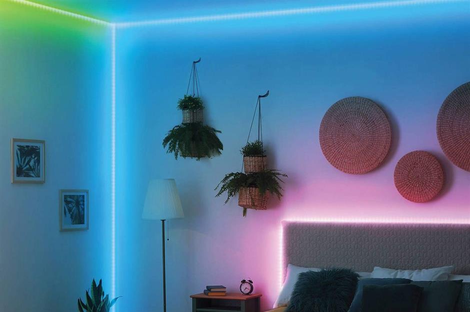 Amazing Colorful Rainbow Rays Wall Plug LED Night Lite Lamp Energy Saving Light 