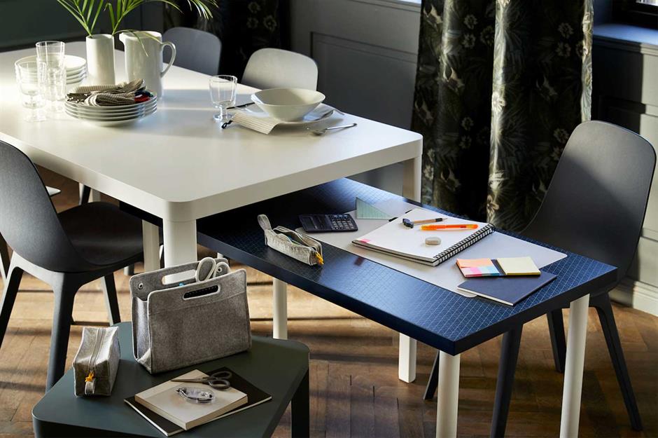 Slide out dining table home school desk - IKEA  - Home school ideas