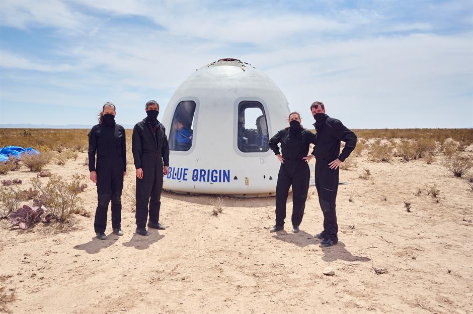 The first manned flight for Blue Origin