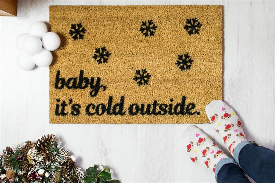 Baby It's Cold Outside Christmas Doormat