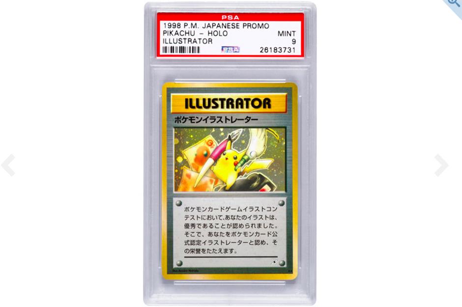 First-edition Pokemon Pikachu Illustrator card: $54,970 (£42.5k)