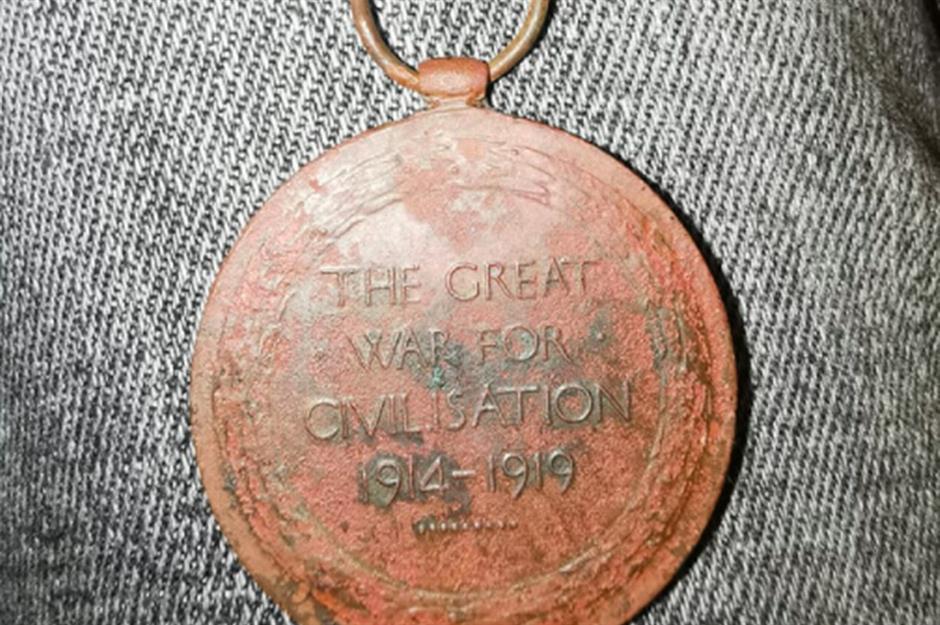 World War I victory medal, Glasgow, Scotland