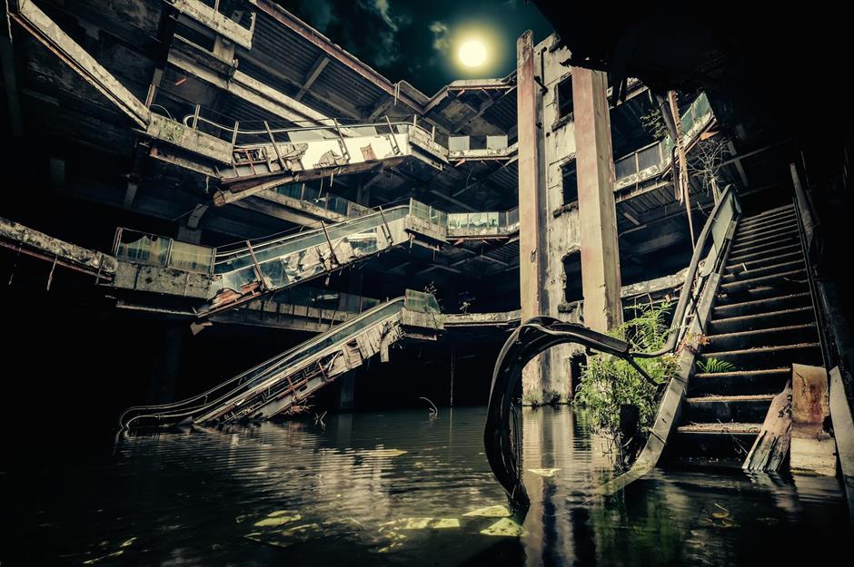Derelict malls left to rot