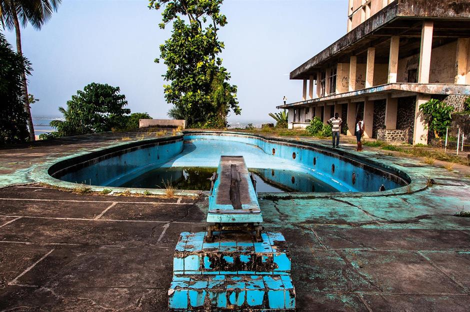 A rusty five-star retreat left to squatters, Liberia