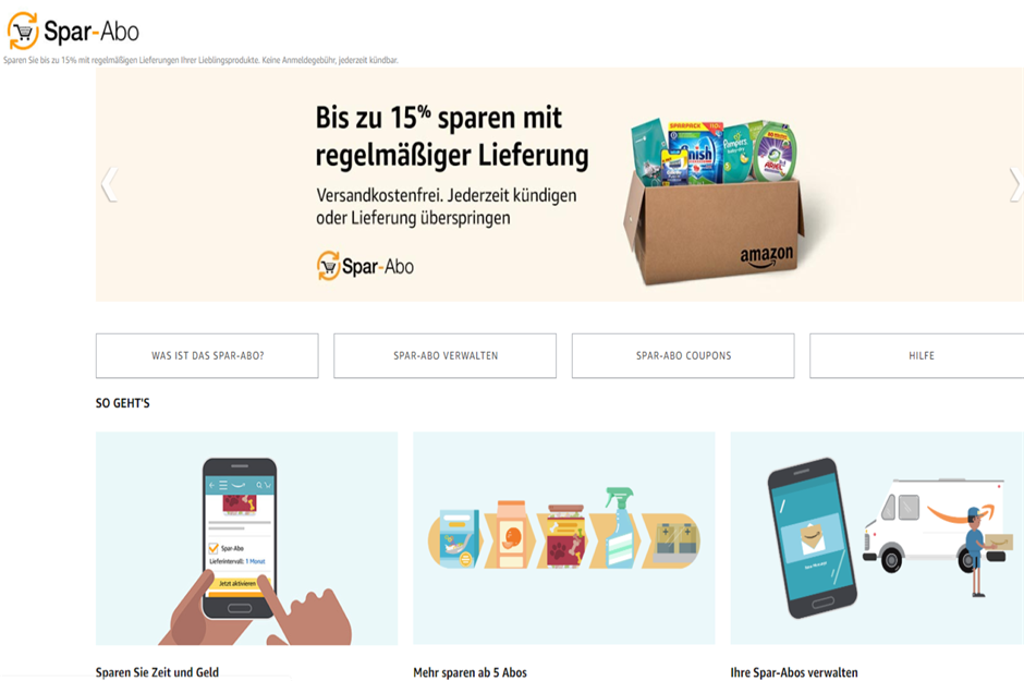Bei häufigem Kauf eines Produkts ein Amazon-Abo abschließen 